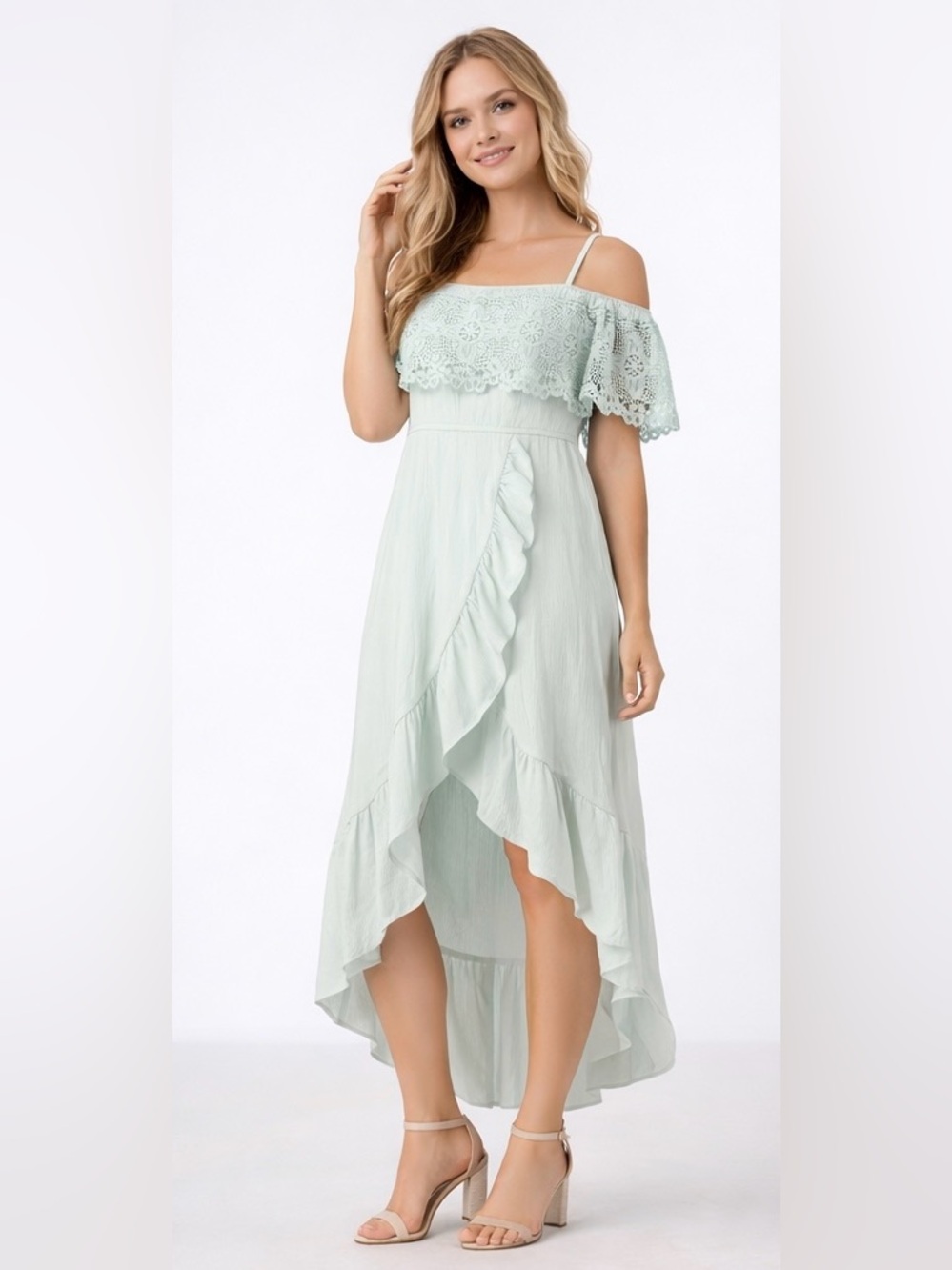 NWT Off the Shoulder Ruffle Dress, Size: S (3-5)